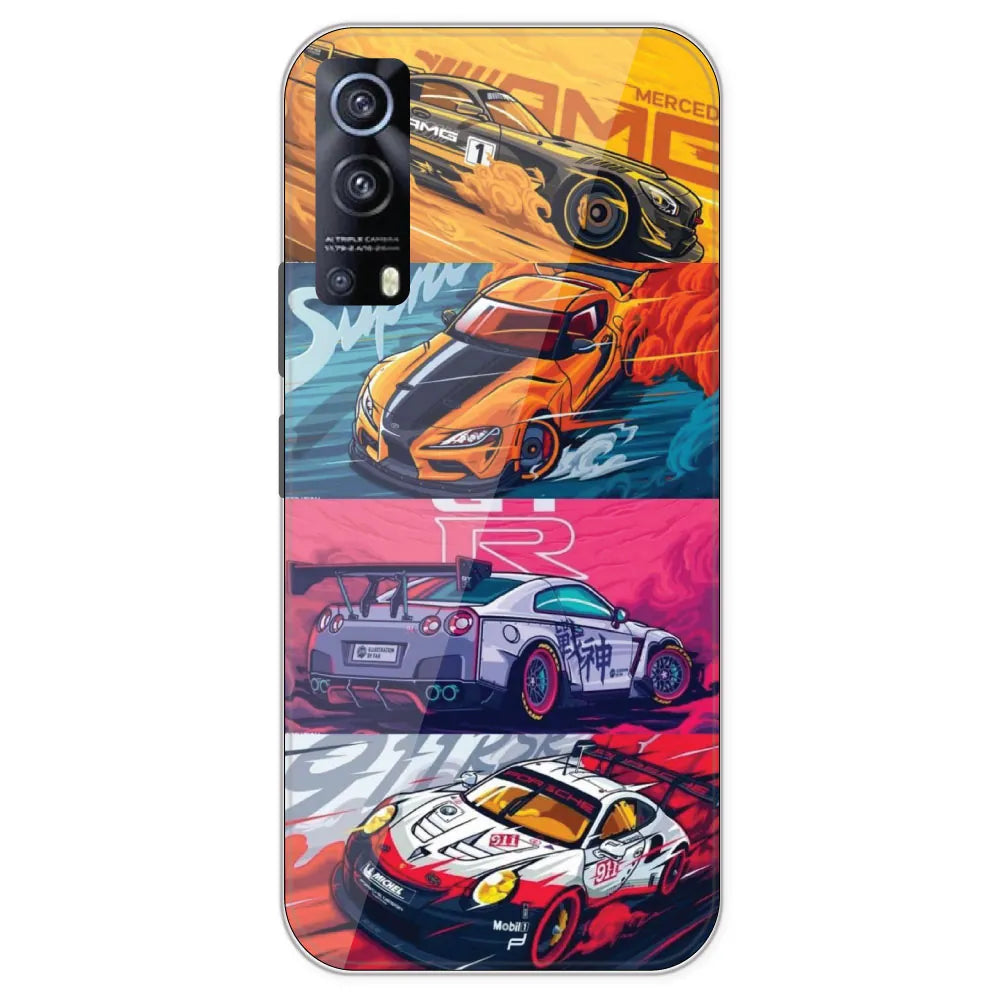 Sports Cars - Printed Silicone Case For IQOO Z3