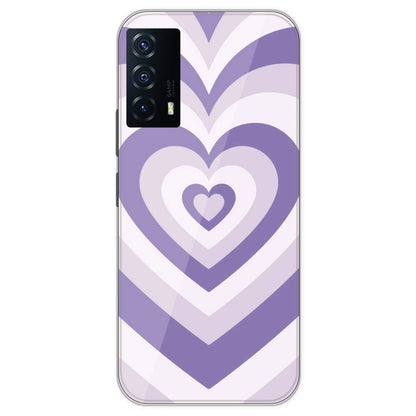 Dark Purple Hearts - Printed Silicone Case For IQOO Z5