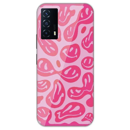 Pink Smilies - Printed Silicone Case For IQOO Z5