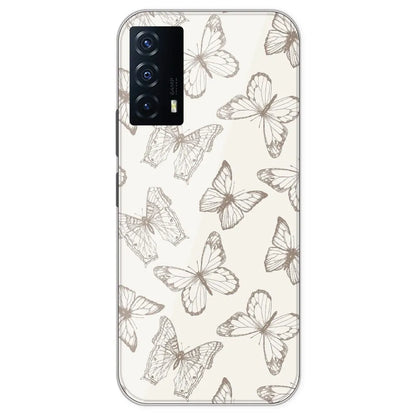 White Butterflies - Printed Silicone Case For IQOO Z5
