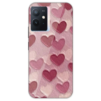 Pastel Hearts - Printed Silicone Case For IQOO Z6