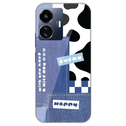 Cow Print Collage - Printed Silicone Case For IQOO Z6 Lite