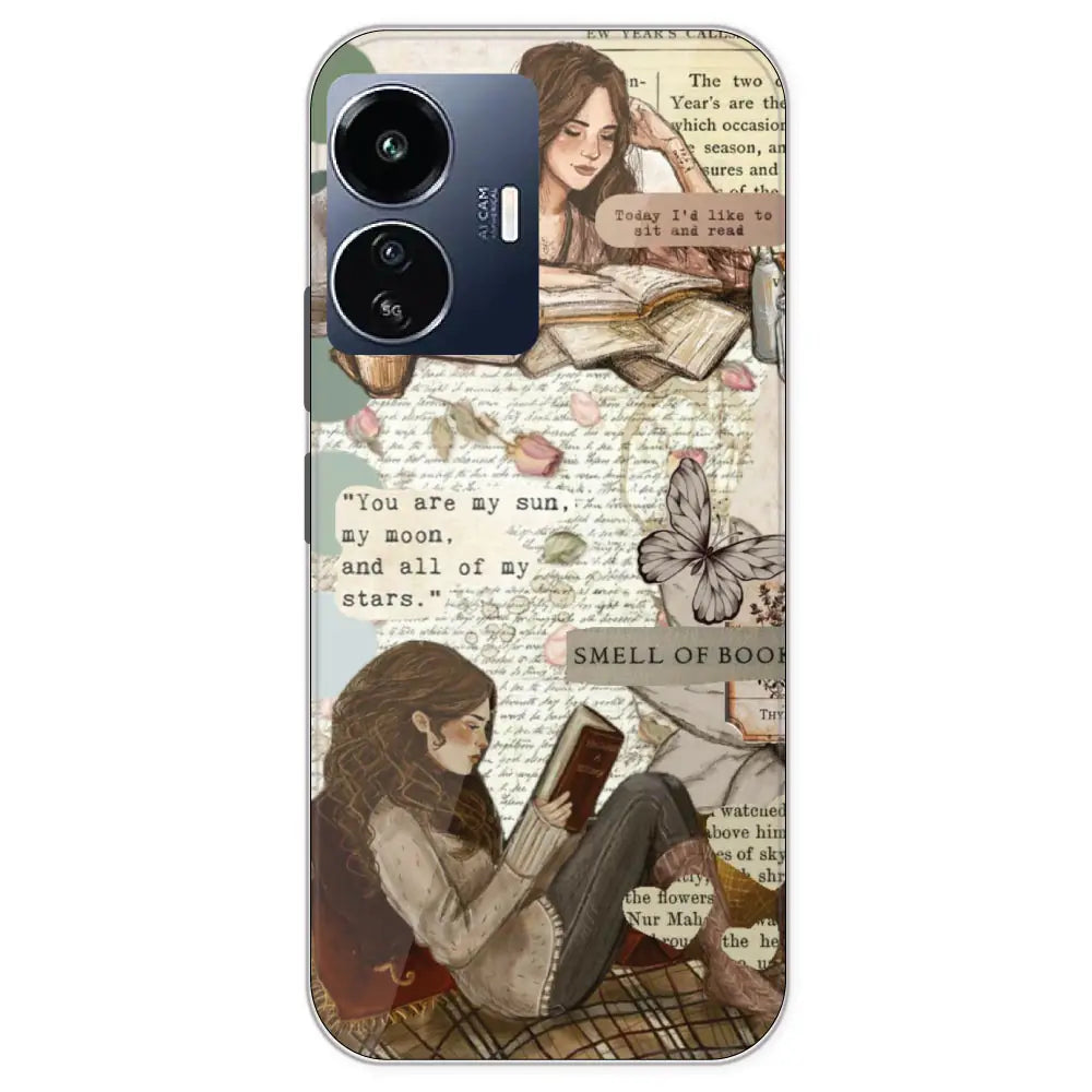 Book Collage - Printed Silicone Case For IQOO Z6 Lite