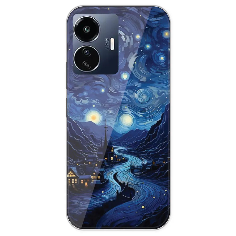 The Starry Night - Printed Silicone Case For IQOO Z6 Lite
