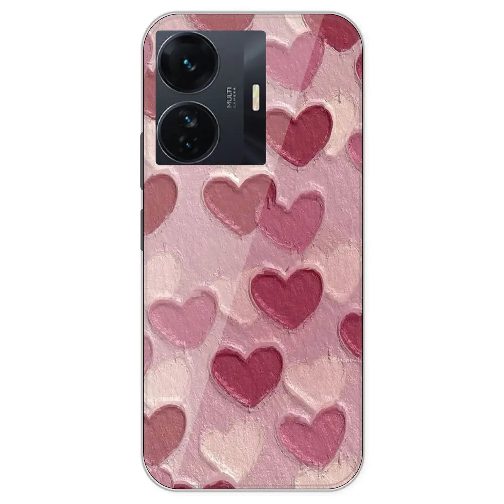 Pastel Hearts - Printed Silicone Case For IQOO Z6 Pro