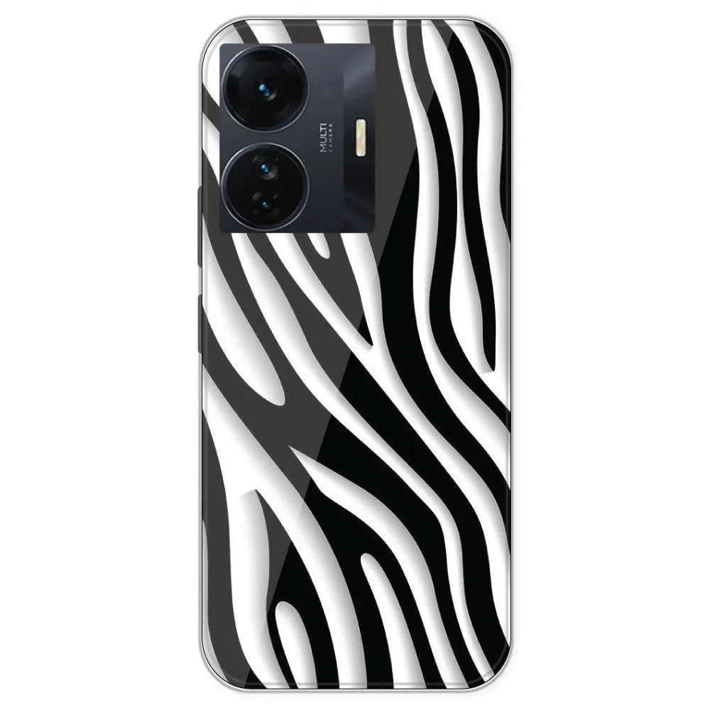 Zebra Print - Printed Silicone Case For IQOO Z6 Pro