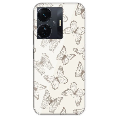 White Butterflies - Printed Silicone Case For IQOO Z6 Pro