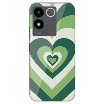 Dark Green Hearts - Printed Silicone Case For IQOO Z7 Pro