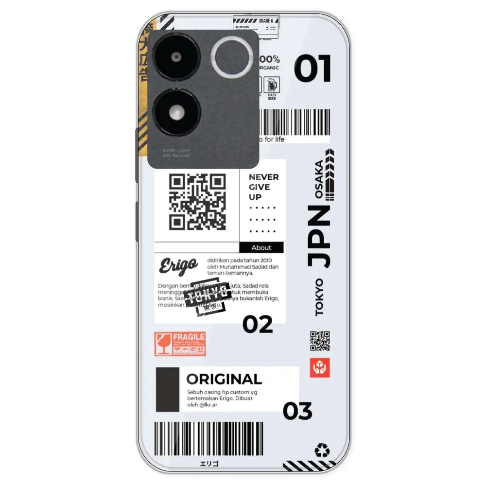 Barcode Labels - Printed Silicone Case For IQOO Z7 Pro