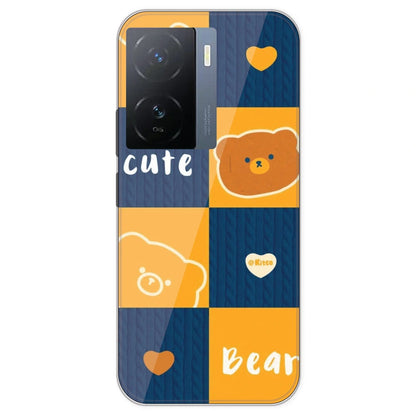 Cute Bear Collage - Printed Silicone Case For IQOO Z7