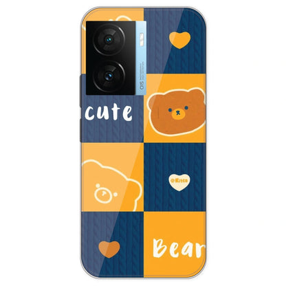 Cute Bear Collage - Printed Silicone Case For IQOO Z7S