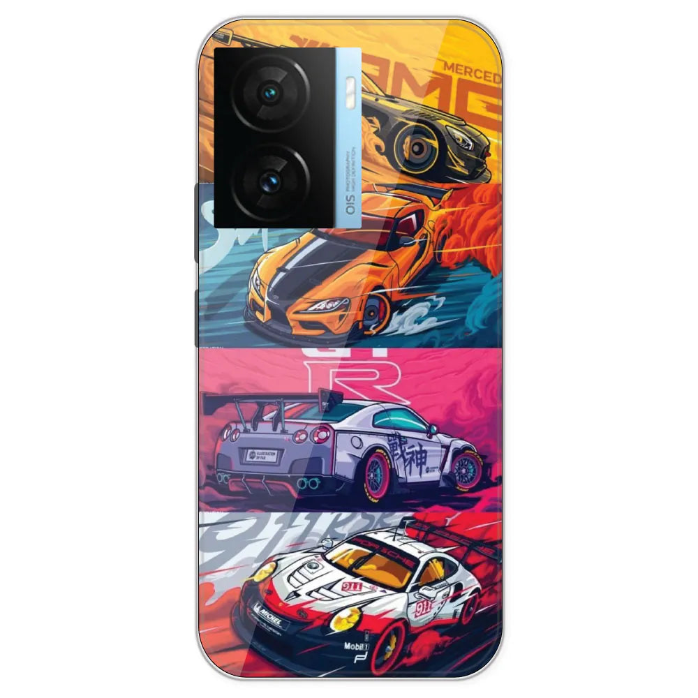 Sports Cars - Printed Silicone Case For IQOO Z7S