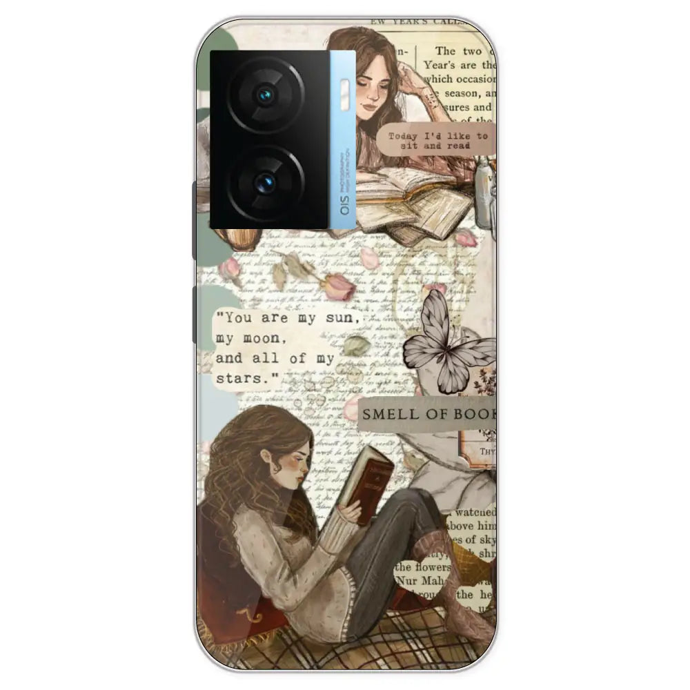 Book Collage - Printed Silicone Case For IQOO Z7S