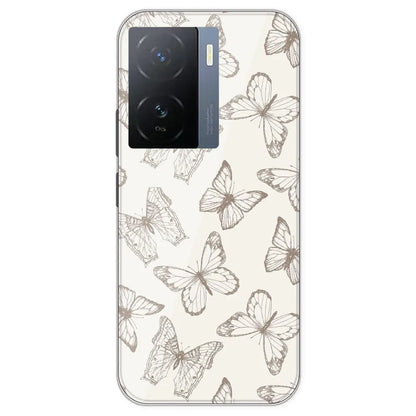 White Butterflies - Printed Silicone Case For IQOO Z7