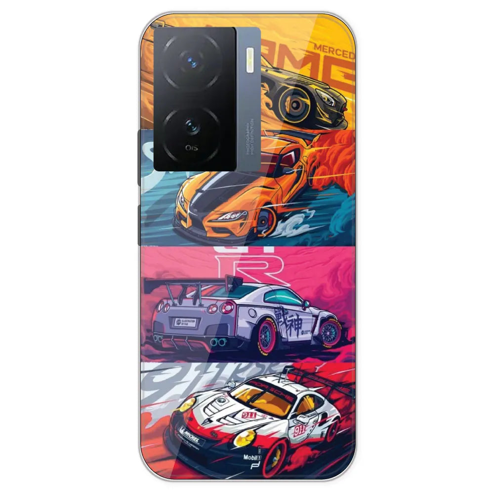 Sports Cars - Printed Silicone Case For IQOO Z7