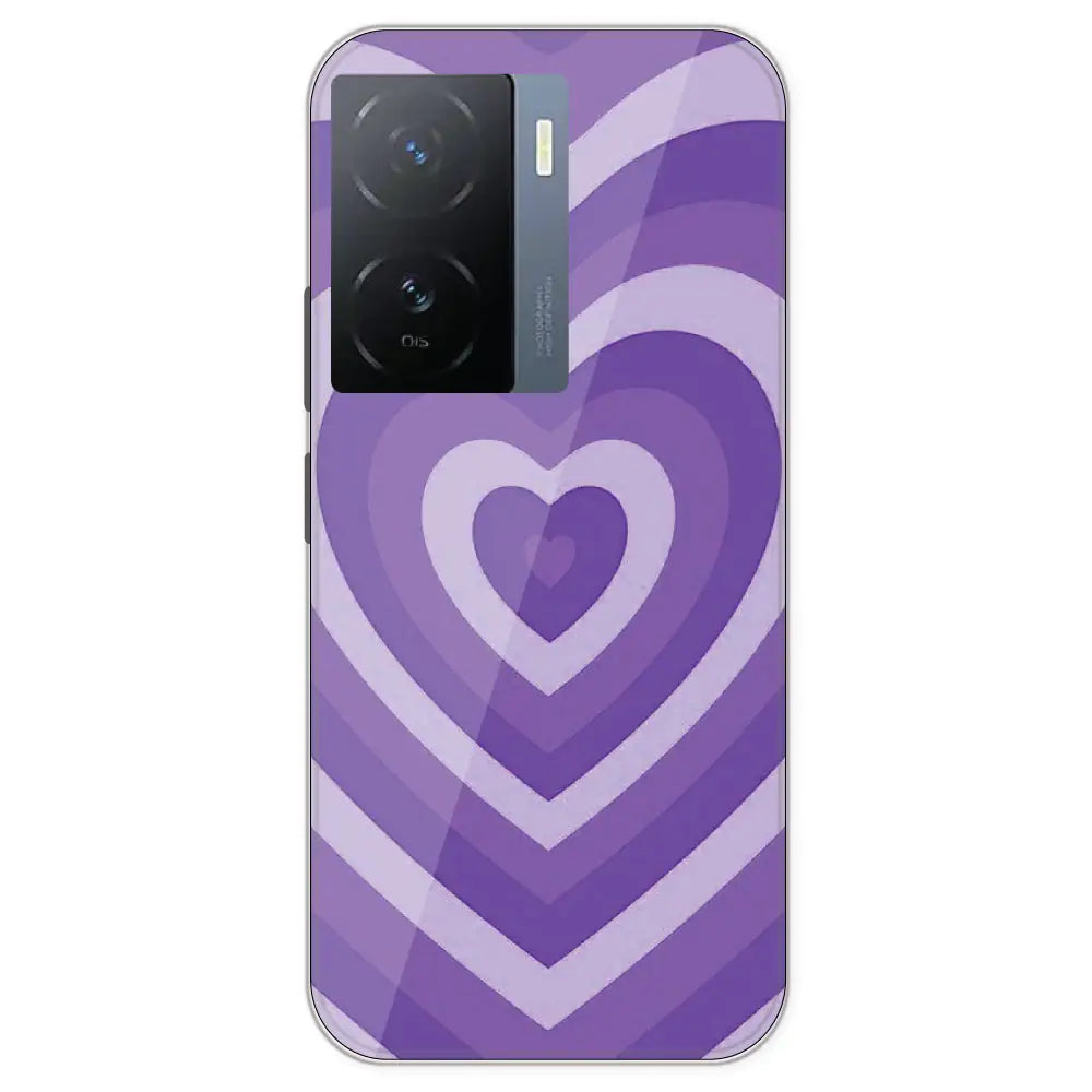 Purple Hearts - Printed Silicone Case For IQOO Z7