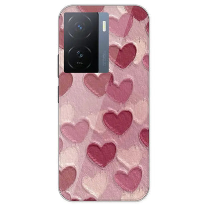 Pastel Hearts - Printed Silicone Case For IQOO Z7