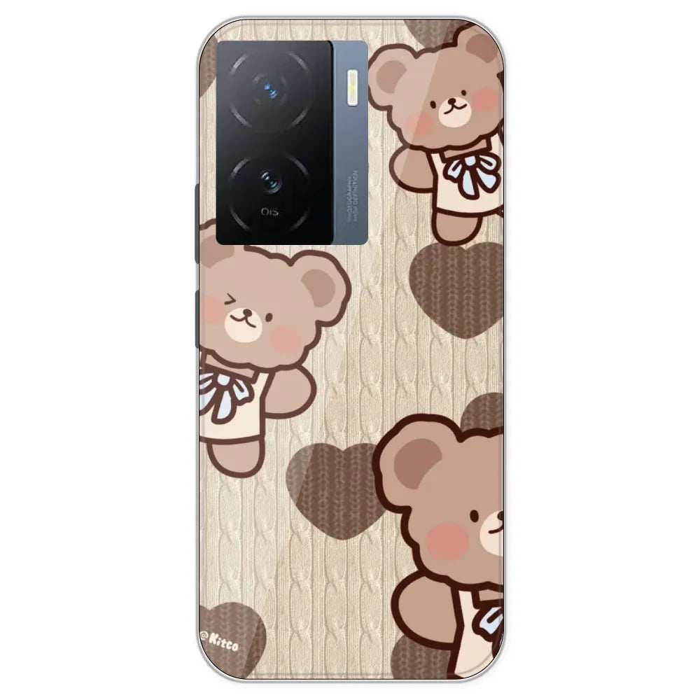Teddy Heart - Printed Silicone Case For IQOO Z7