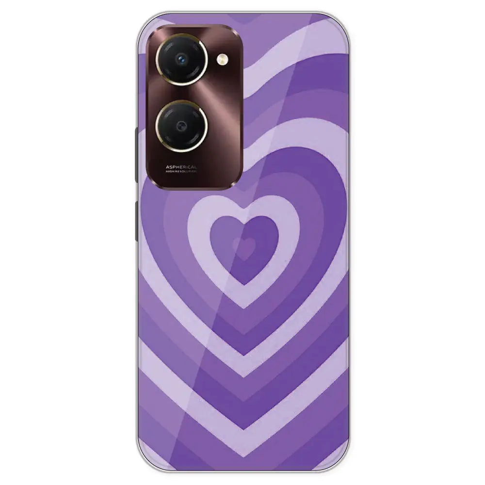 Purple Hearts - Printed Silicone Case For IQOO Z9 Lite