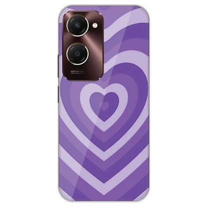 Purple Hearts - Printed Silicone Case For IQOO Z9 Lite