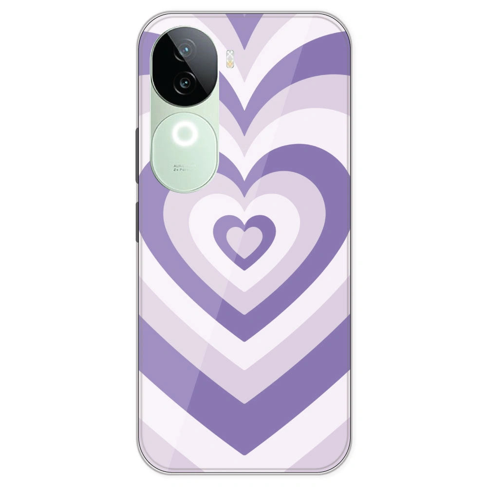 Dark Purple Hearts - Printed Silicone Case For IQOO Z9S