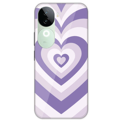 Dark Purple Hearts - Printed Silicone Case For IQOO Z9S