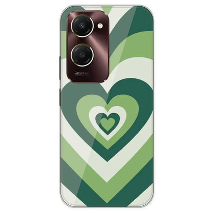 Dark Green Hearts - Printed Silicone Case For IQOO Z9S Lite
