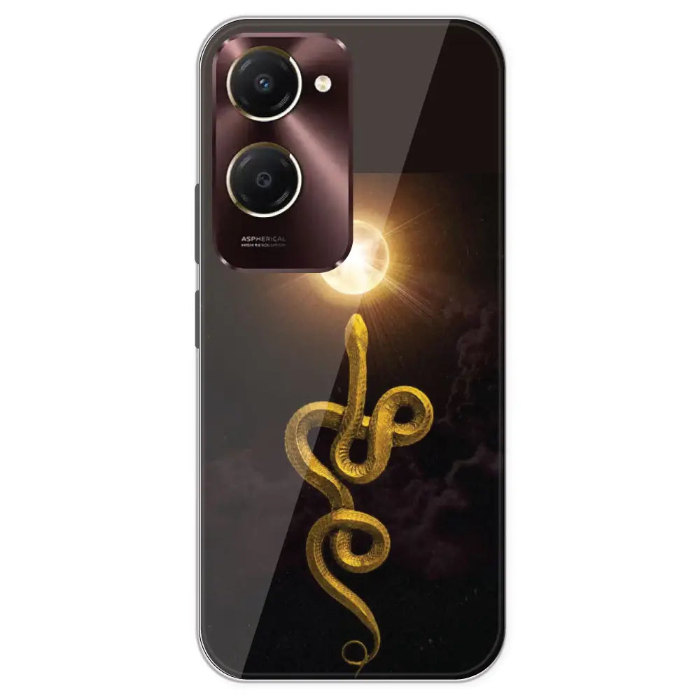 Golden Serpent - Printed Silicone Case For IQOO Z9S Lite