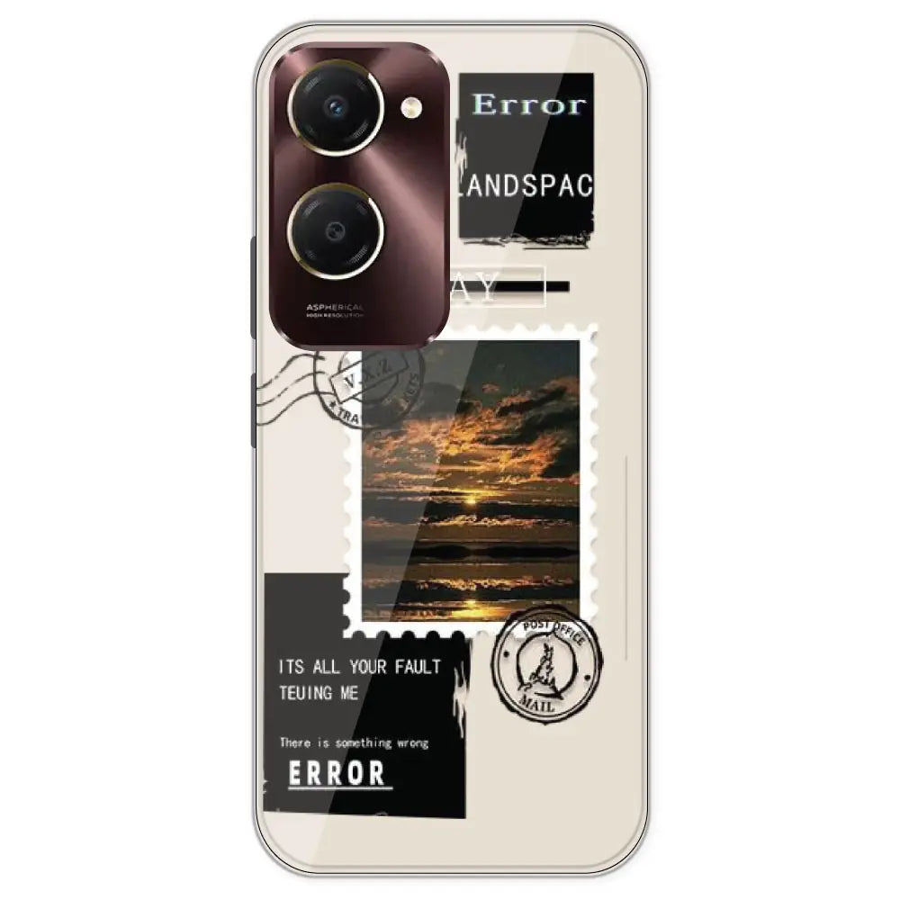 Post Card - Printed Silicone Case For IQOO Z9S Lite