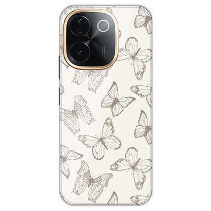 White Butterflies - Printed Silicone Case For IQOO Z9S Pro