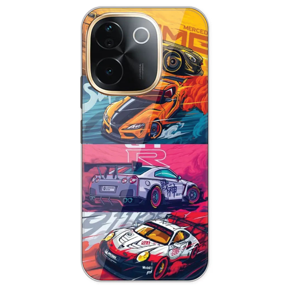 Sports Cars - Printed Silicone Case For IQOO Z9S Pro