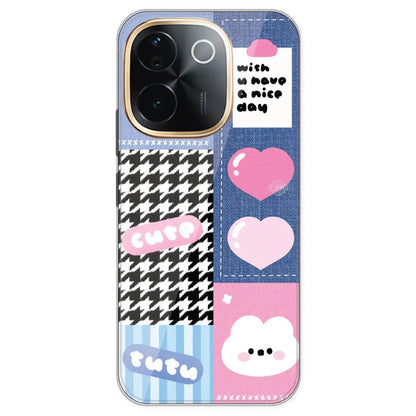 Cute Pink Bear Collage - Printed Silicone Case For IQOO Z9S Pro