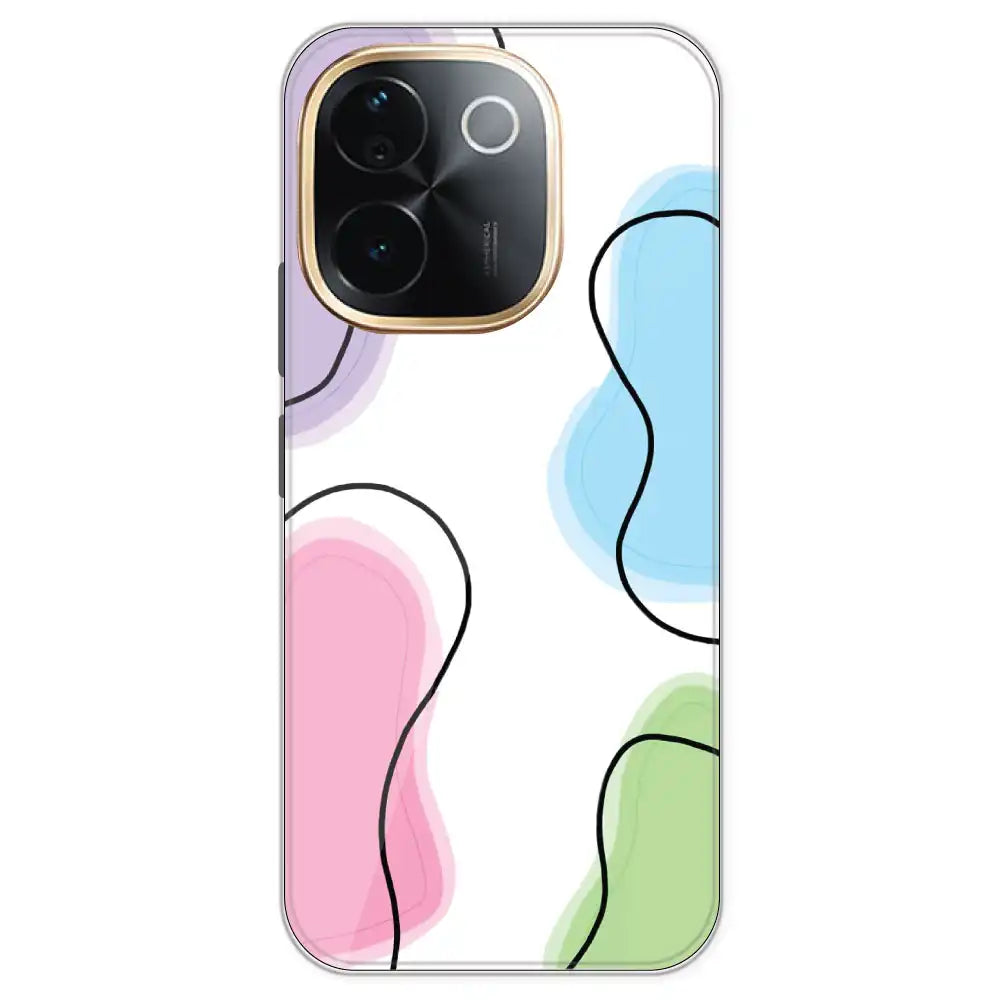 Rainbow Cow Print - Clear Printed Silicone Case For IQOO Z9S Pro