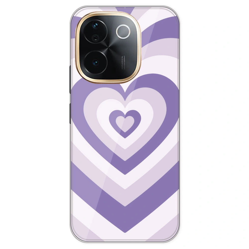 Dark Purple Hearts - Printed Silicone Case For IQOO Z9S Pro