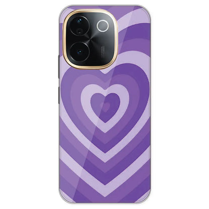 Purple Hearts - Printed Silicone Case For IQOO Z9S Pro
