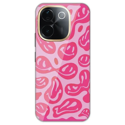 Pink Smilies - Printed Silicone Case For IQOO Z9S Pro