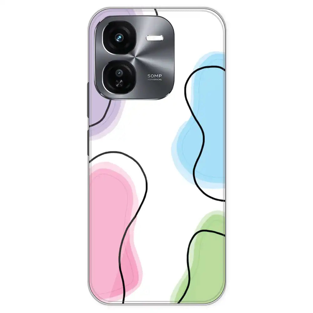 Rainbow Cow Print - Clear Printed Silicone Case For IQOO Z9X
