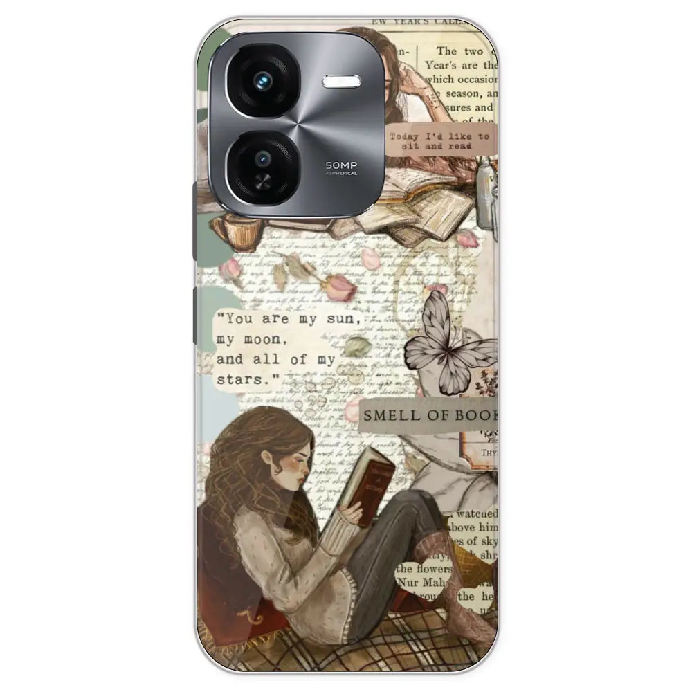 Book Collage - Printed Silicone Case For IQOO Z9X