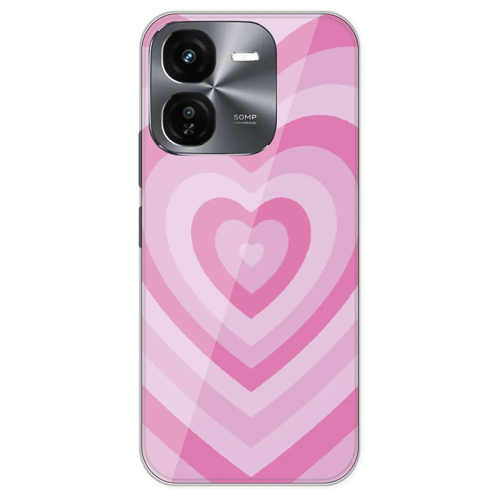 Pink Hearts - Printed Silicone Case For IQOO Z9X
