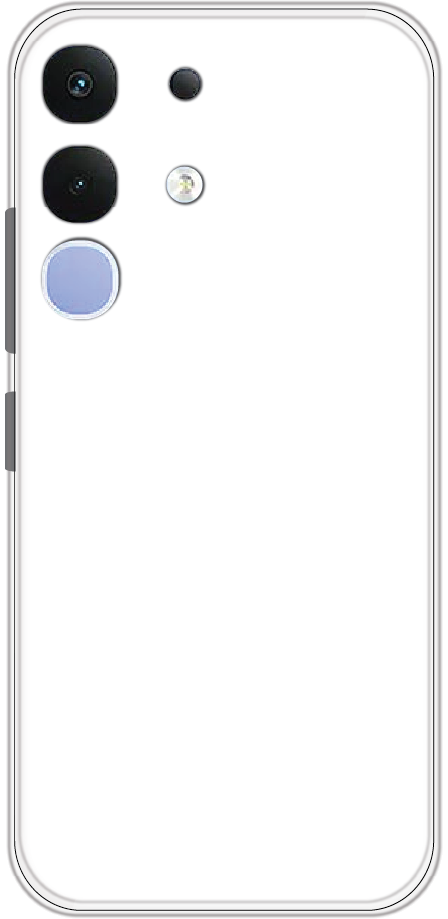 iQOO Z10x back cover mockup - customisable soft silicone case