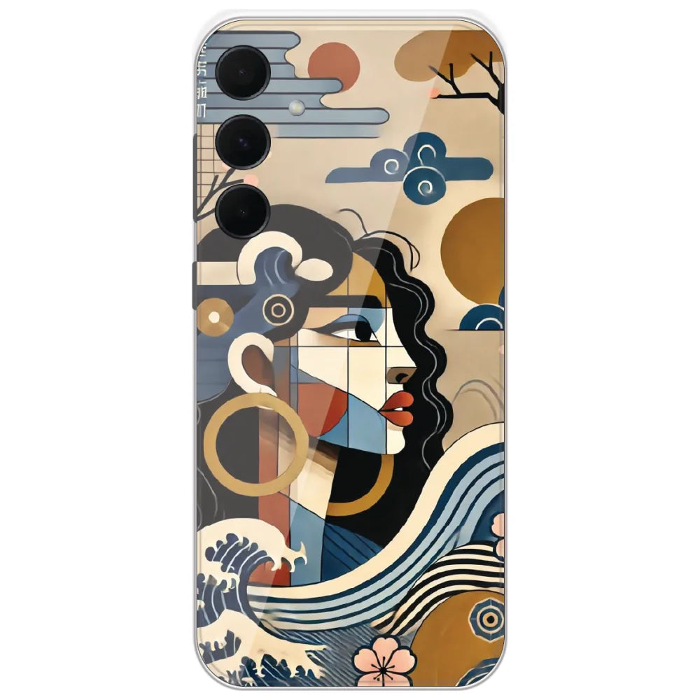 Japanese Wave Muse - Printed Silicone Case for Samsung Galaxy A35