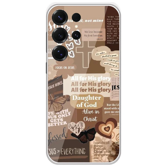 Jesus Faith Collage - Printed Silicone Case for Samsung Galaxy S25 Ultra