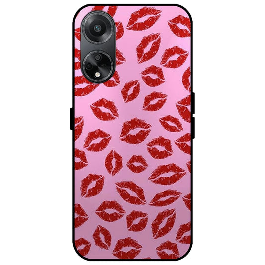 Kisses - Glossy Metal Silicone Case for Oppo F23 5G