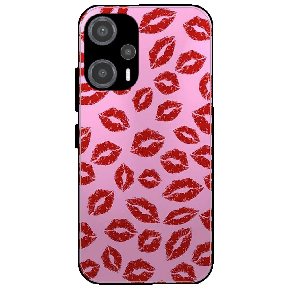 Kisses - Glossy Metal Silicone Case for Poco F5