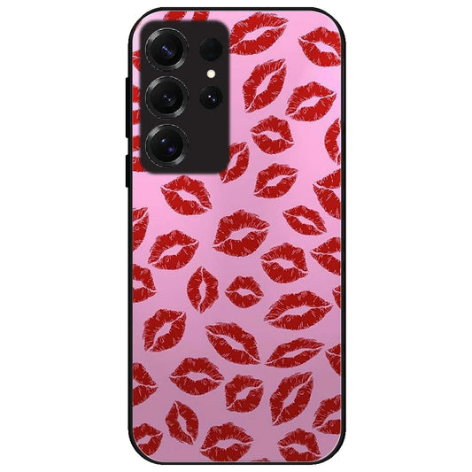 Kisses - Glossy Metal Silicone Case for Samsung Galaxy S25 Ultra