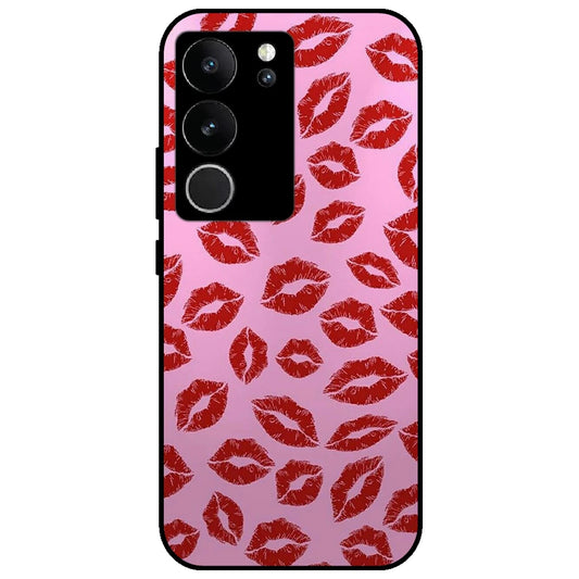 Kisses - Glossy Metal Silicone Case for Vivo V29 5G