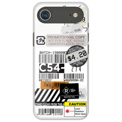Labels - Clear Printed Silicone Case for Apple iPhone Air