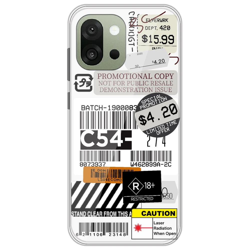 Labels - Clear Printed Silicone Case for OnePlus 13s
