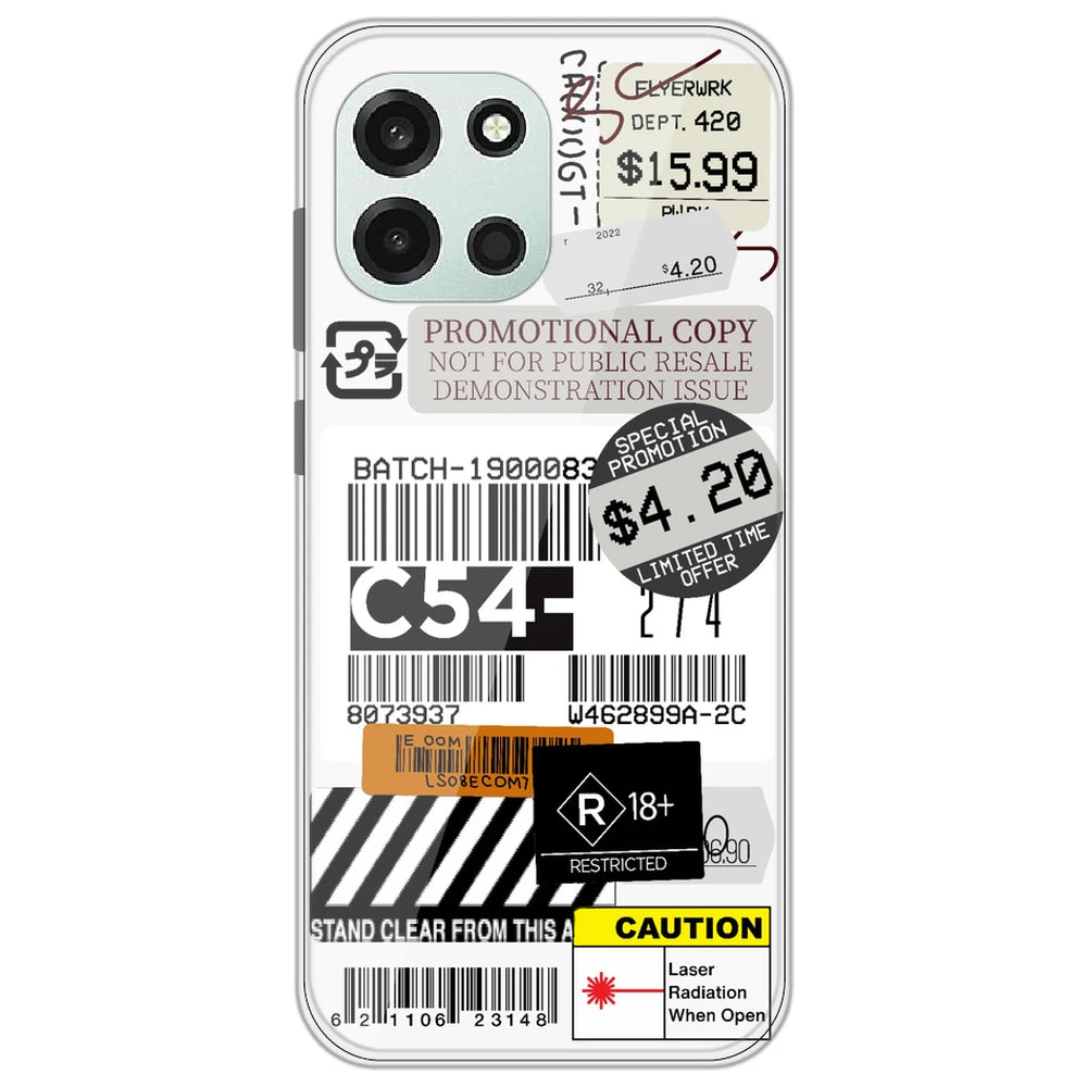 Labels - Clear Printed Silicone Case for OnePlus Nord 6