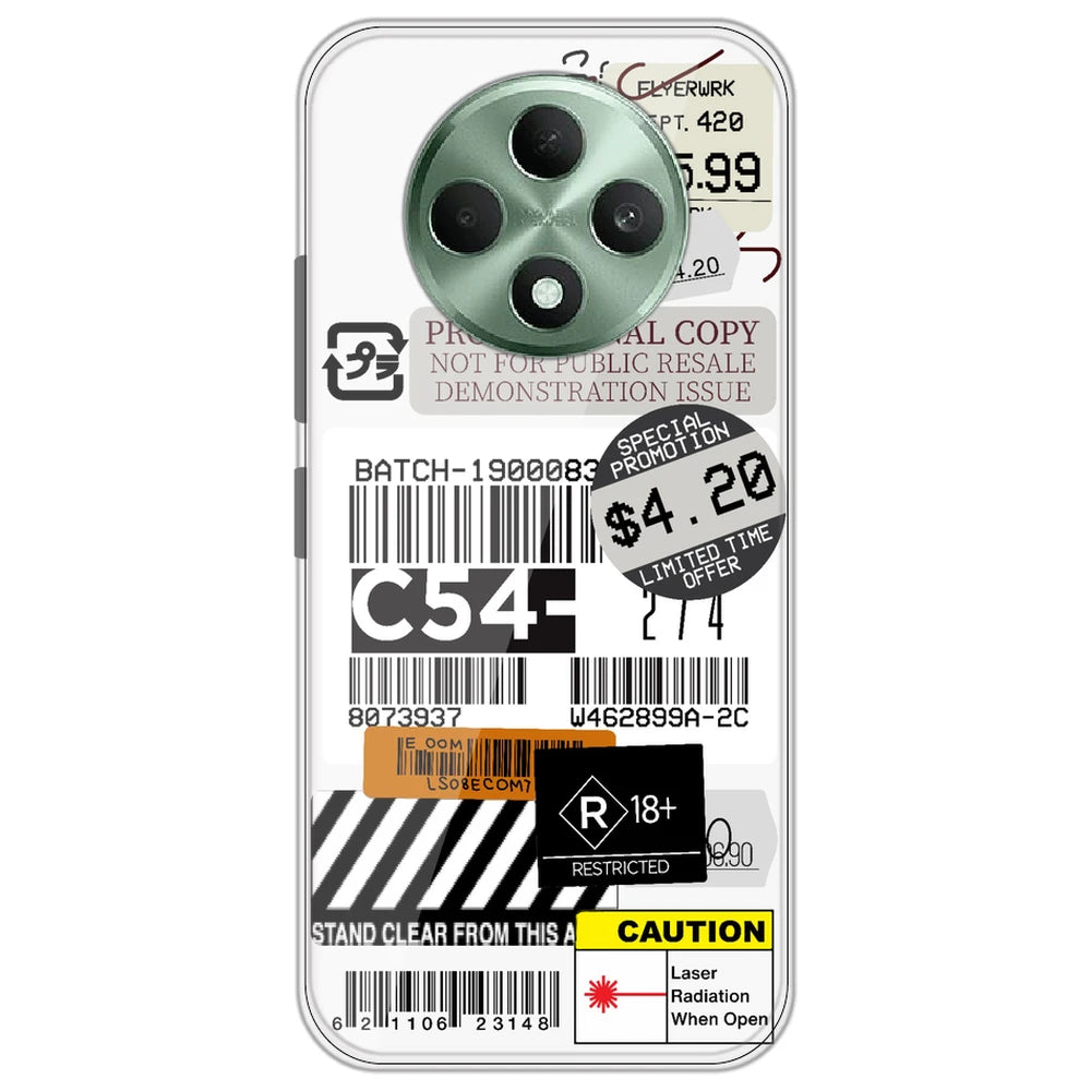 Labels - Clear Printed Silicone Case for Oppo F27